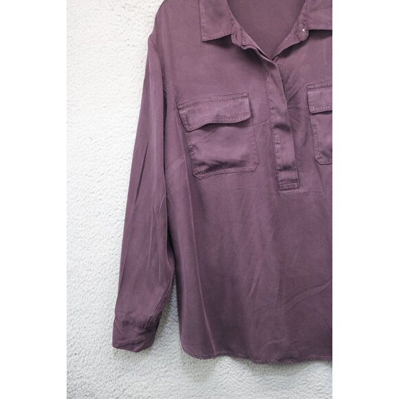 J. Jill Long Sleeve Button Up Blouse-Size 2X-Purple - Picture 3 of 10